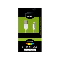 Grixx | Optimum MFI Lightning-naar-USB-kabel (20 cm)